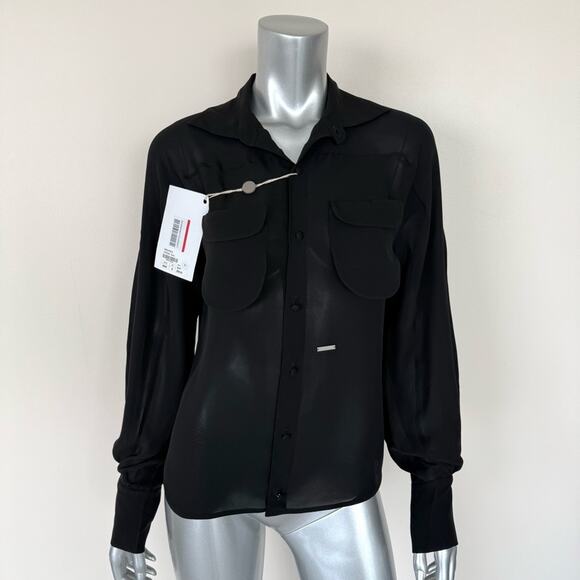 NWT!!! Dsquared2 women silk blouse size 38 IT or 8 US Authentic Retail 850$ - Picture 1 of 8
